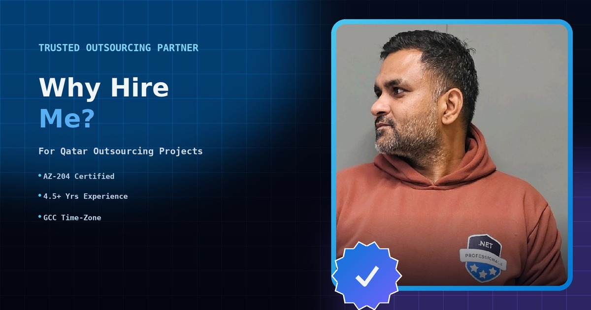 Ravindra Wadile, Senior .NET Full Stack Developer, trusted outsourcing partner for Qatar businesses